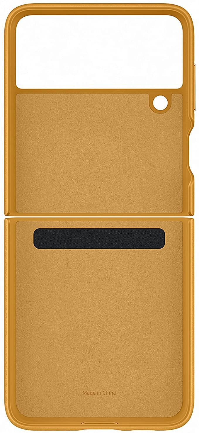 Foto 6 pulgar | Funda De Piel Para Samsung Galaxy Z Flip 3, Color Mostaza - Venta Internacional.