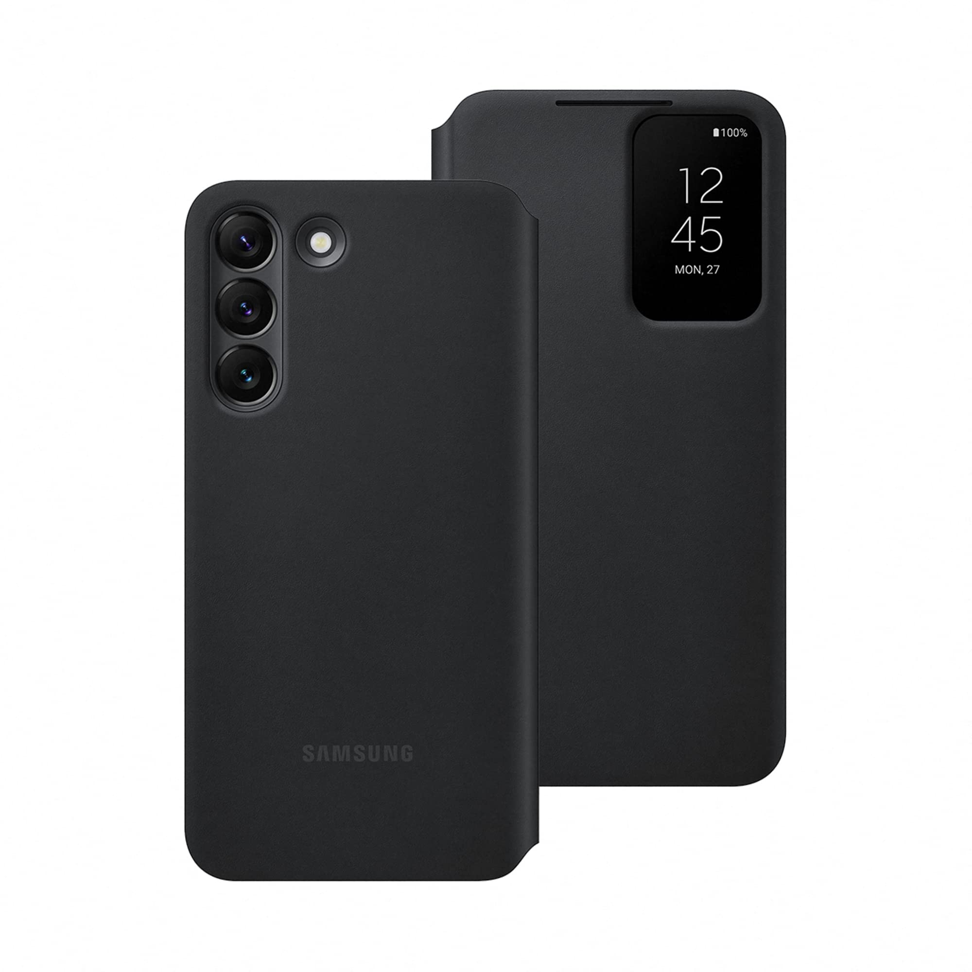 Foto 2 pulgar | Funda Smart Clear View para Samsung S22 Negro - Venta Internacional