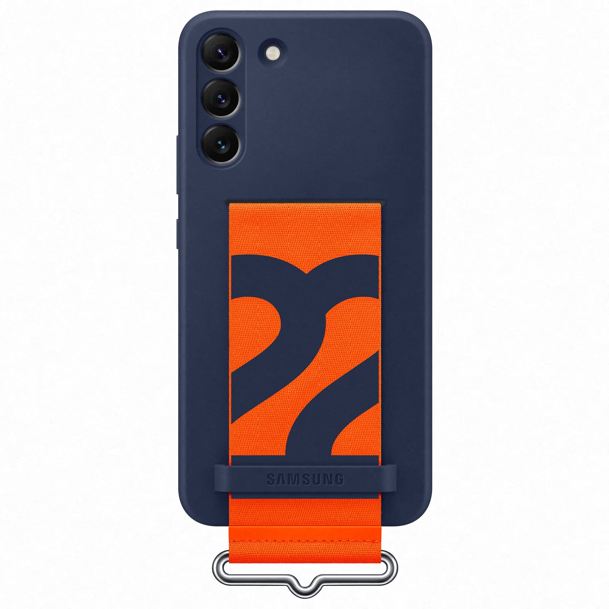 Funda de Silicona para Samsung S22+ con Correa Azul Marino - Venta Internacional