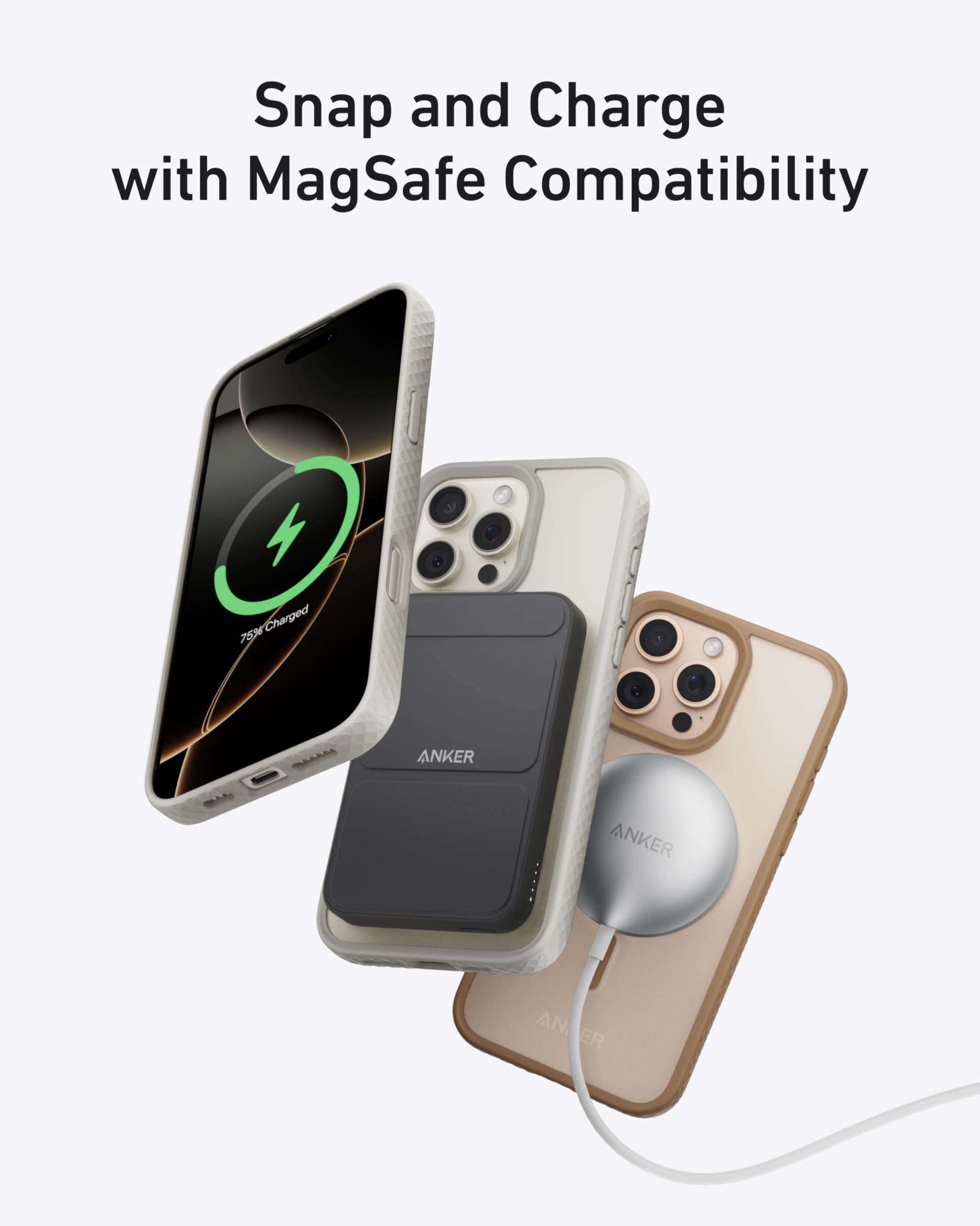 Foto 5 pulgar | Funda De Teléfono Anker Maggo Maggo Matte Magnetic Para Iphone 16 Pro Black - Venta Internacional.