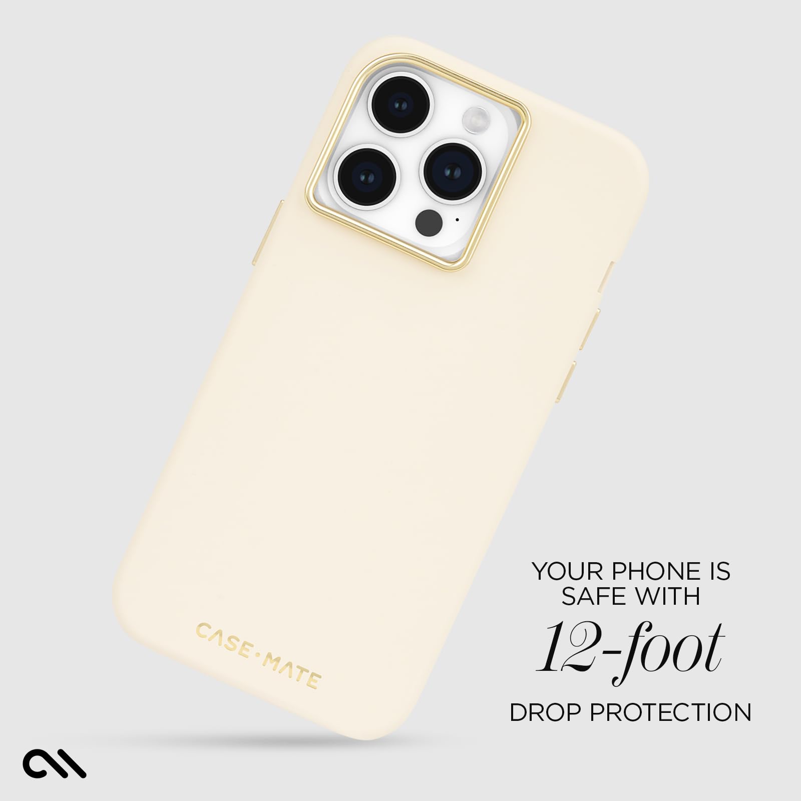 Foto 4 pulgar | Funda De Silicona Case-mate Para Iphone 15 Pro Max, Color Beige - Venta Internacional.