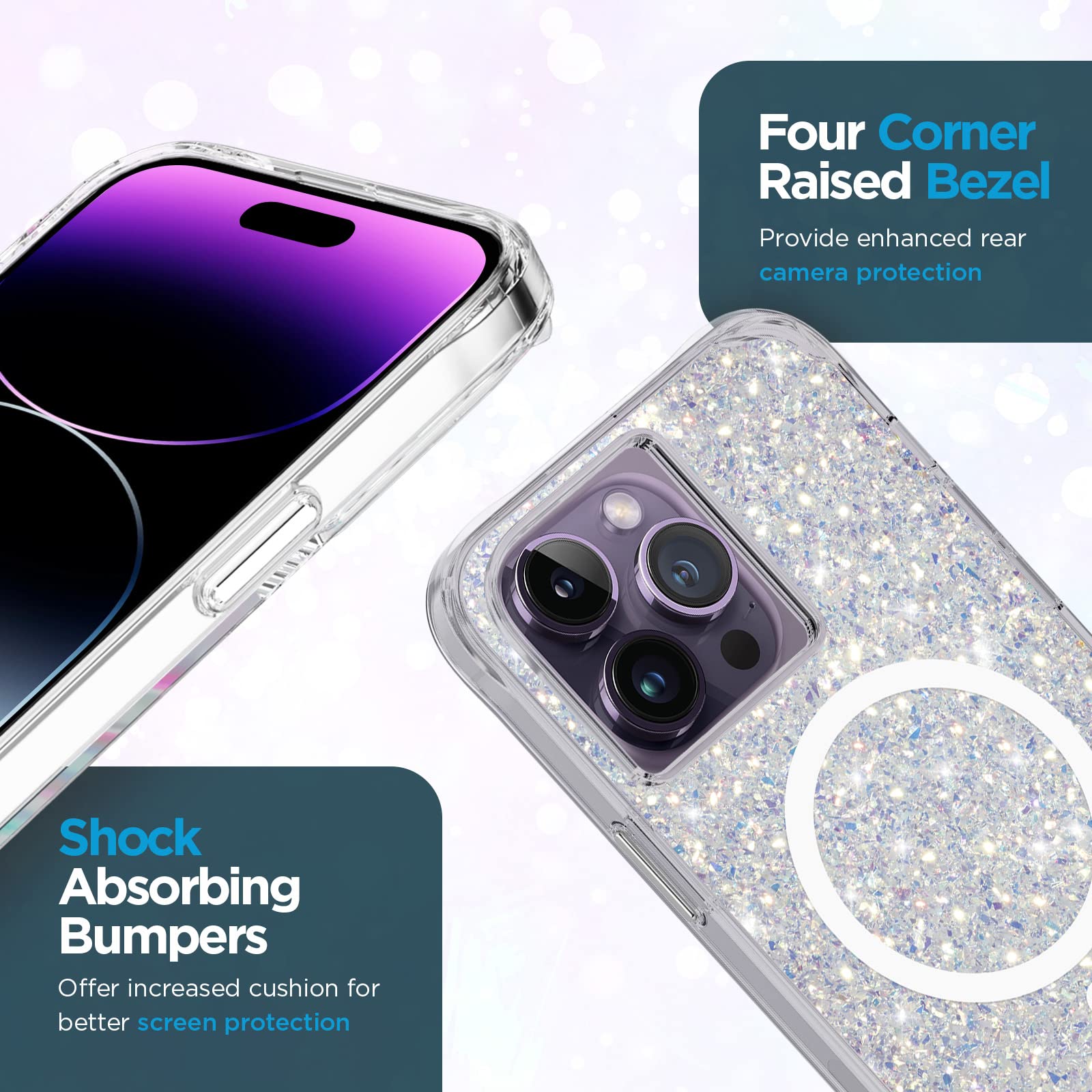 Foto 6 pulgar | Funda Para Teléfono Case-mate Iphone 14 Pro Max Twinkle Stardust - Venta Internacional.