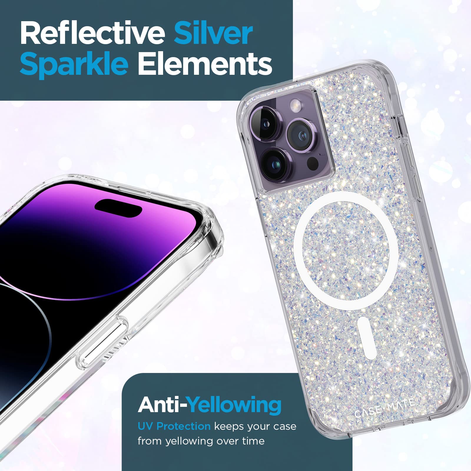 Foto 7 pulgar | Funda Para Teléfono Case-mate Iphone 14 Pro Max Twinkle Stardust - Venta Internacional.