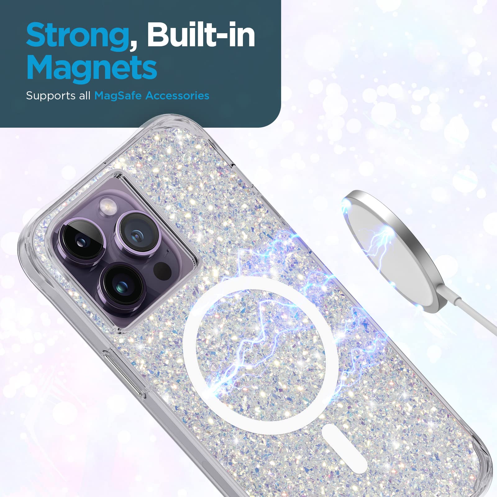 Foto 7 | Funda Para Teléfono Case-mate Iphone 14 Pro Max Twinkle Stardust - Venta Internacional.