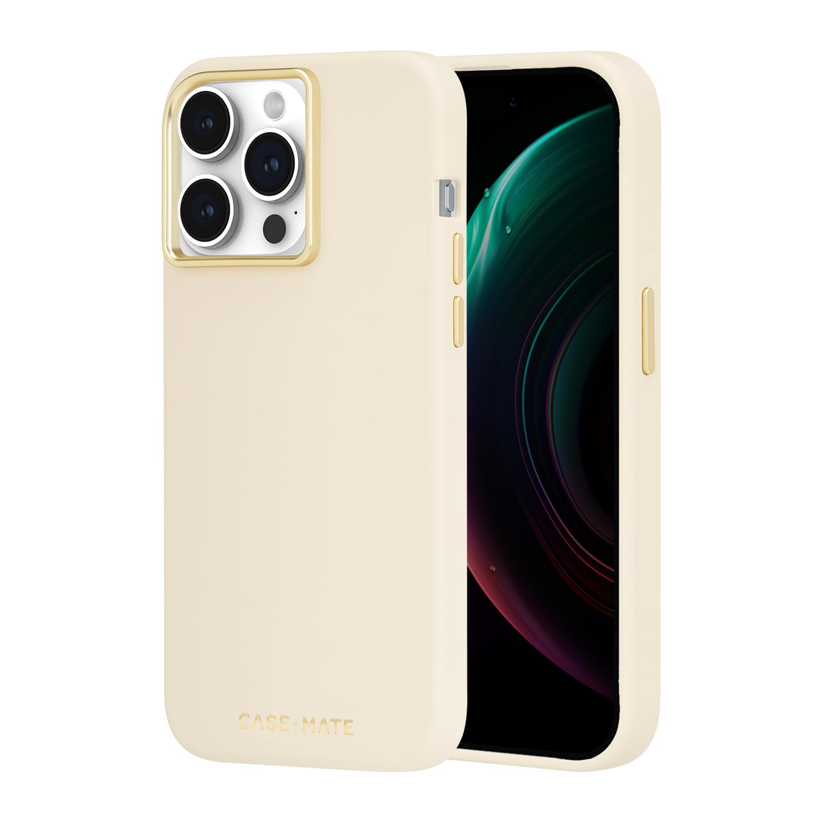 Foto 2 pulgar | Funda De Silicona Case-mate Para Iphone 15 Pro, Color Beige - Venta Internacional.