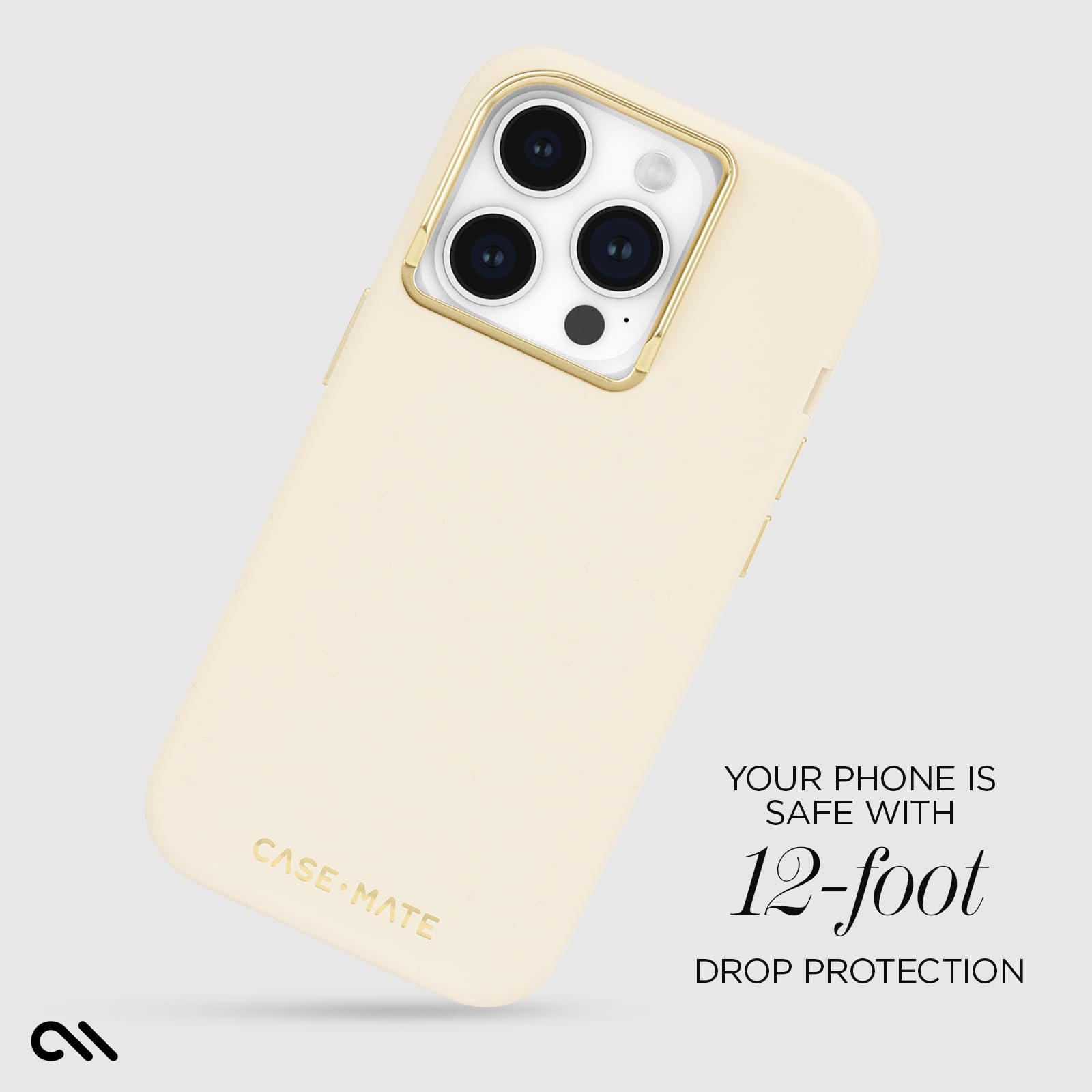 Foto 4 pulgar | Funda De Silicona Case-mate Para Iphone 15 Pro, Color Beige - Venta Internacional.