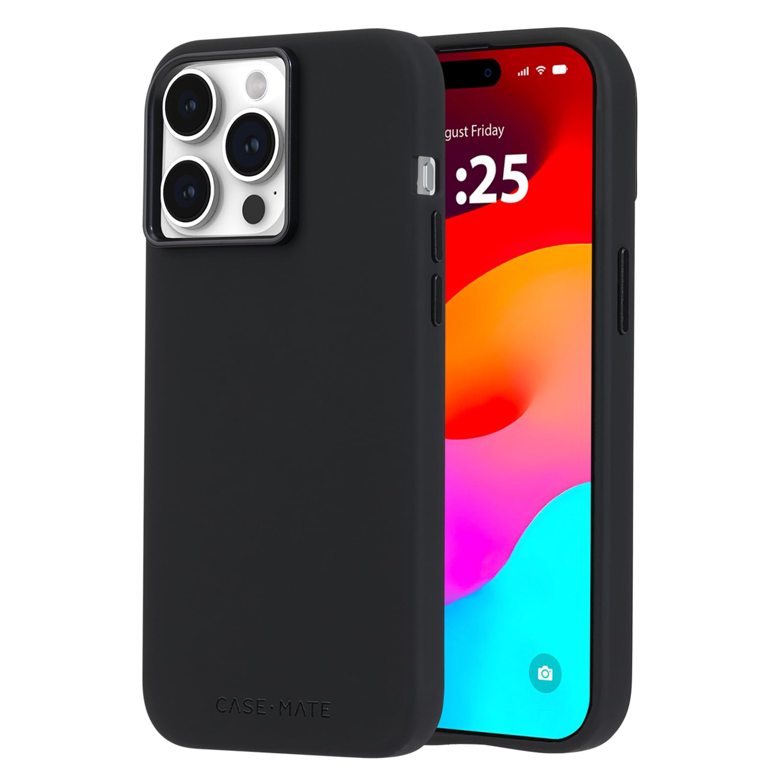 Foto 2 pulgar | Funda De Teléfono Case-mate Iphone 15 Pro Max De Silicona Negra - Venta Internacional.