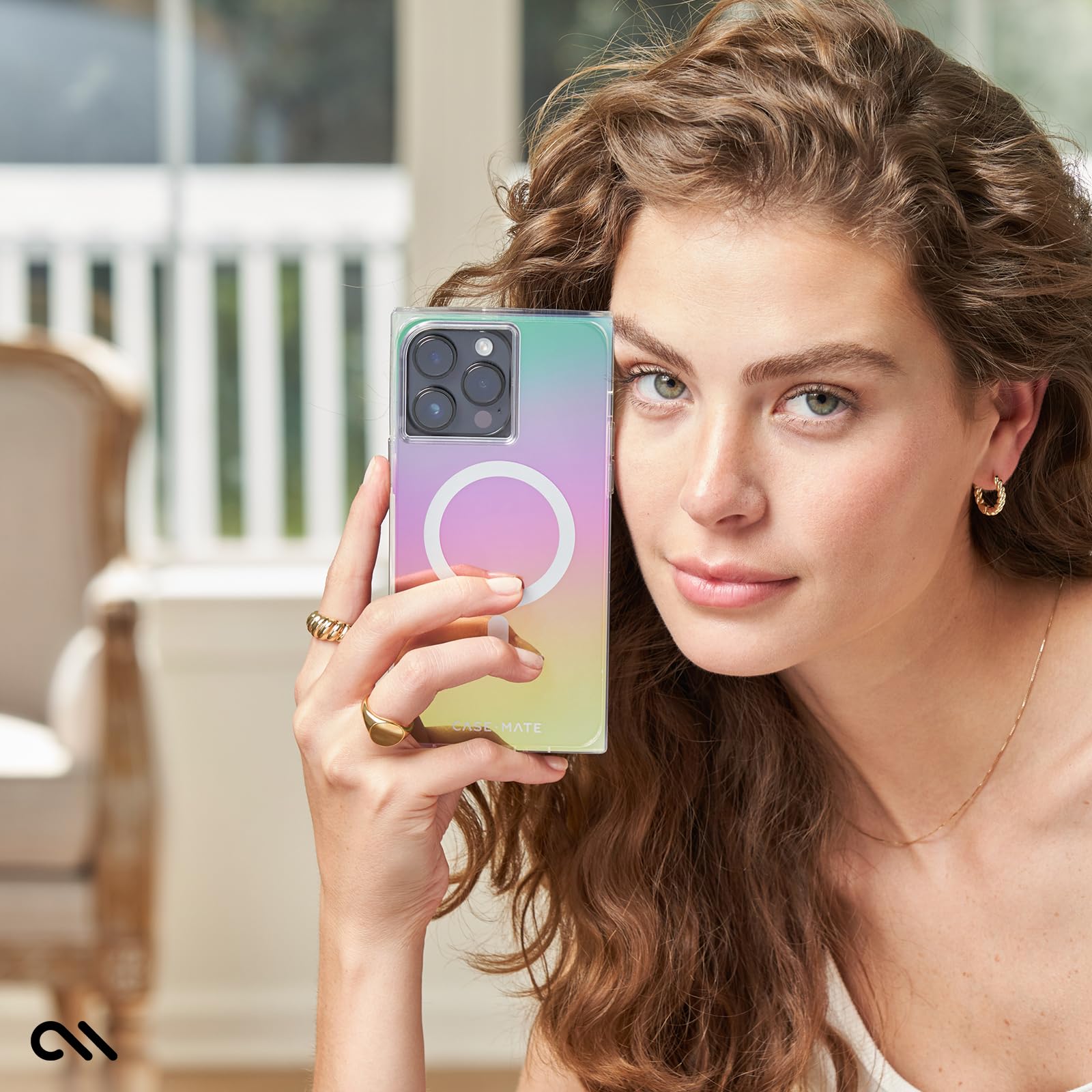 Foto 5 | Funda Para Teléfono Case-mate Blox Iphone 15 Pro Iridiscente Rainbow - Venta Internacional.