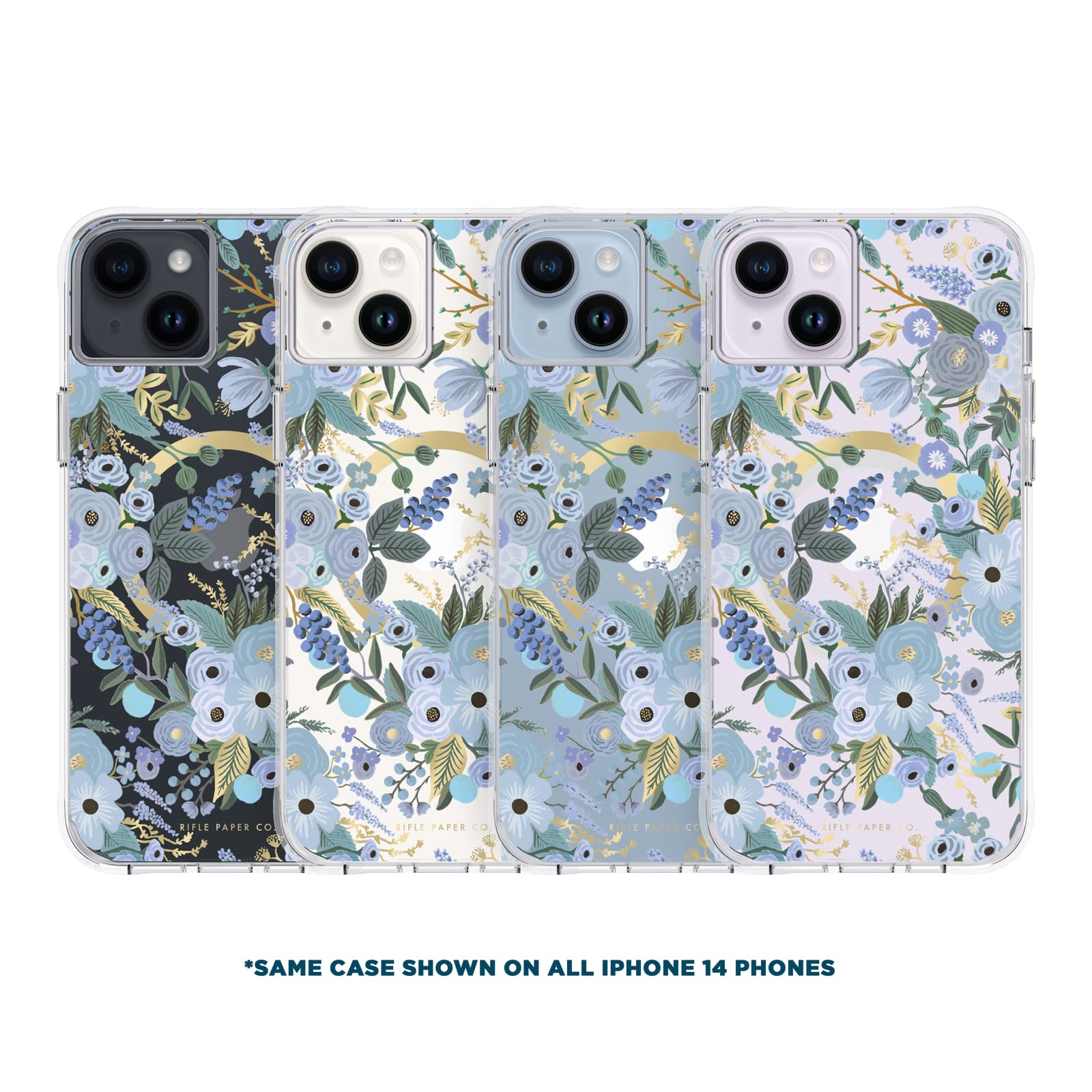 Foto 8 pulgar | Funda Para Teléfono Case-mate Rifle Paper Co. Iphone 14/13 De 6.1 Pulgadas, Azul - Venta Internacional.