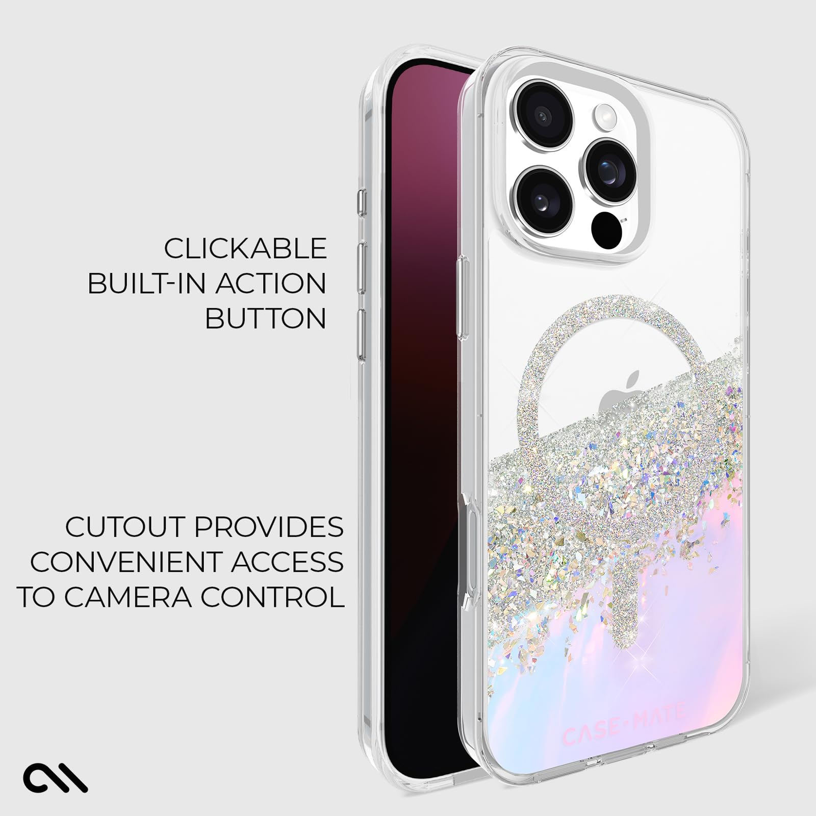 Foto 5 pulgar | Funda De Teléfono Case-mate Karat Iridescent Para Iphone 16 Pro Max - Venta Internacional.