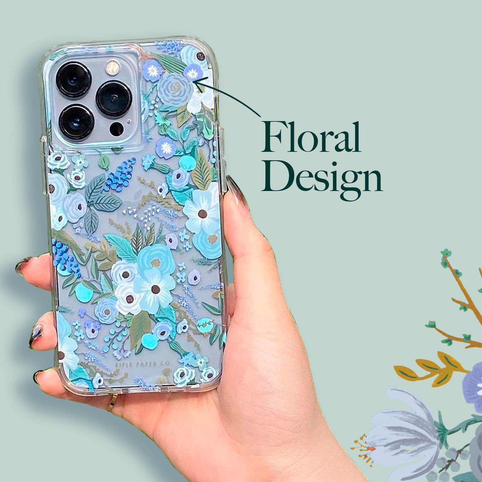 Foto 7 pulgar | Funda Para Teléfono Case-mate Rifle Paper Co. Iphone 13 Pro Max - Venta Internacional.