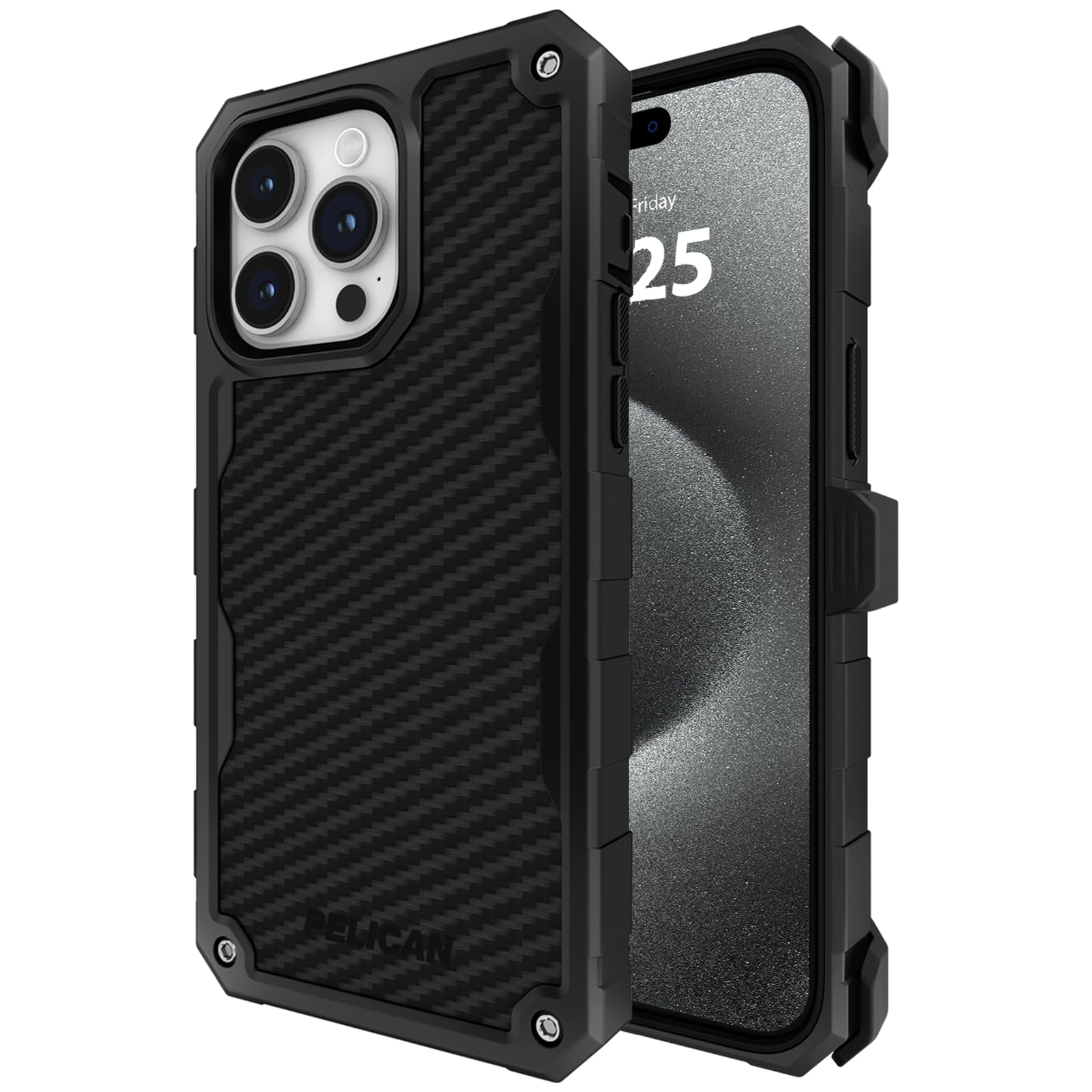 Funda para Teléfono Pelican Shield 6.7 Apple Iphone 15 Pro Max Negra - Venta Internacional