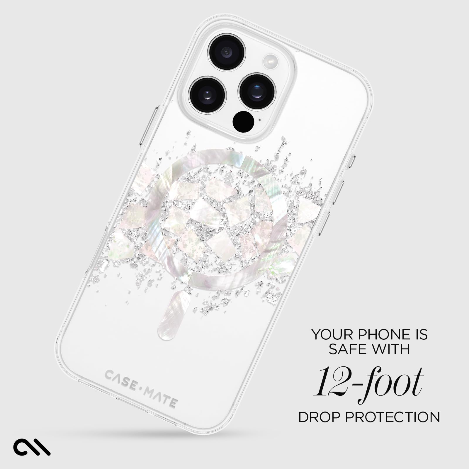 Foto 4 pulgar | Funda para Teléfono Case-Mate iPhone 16 Pro Max Touch Of Pearl - Venta Internacional