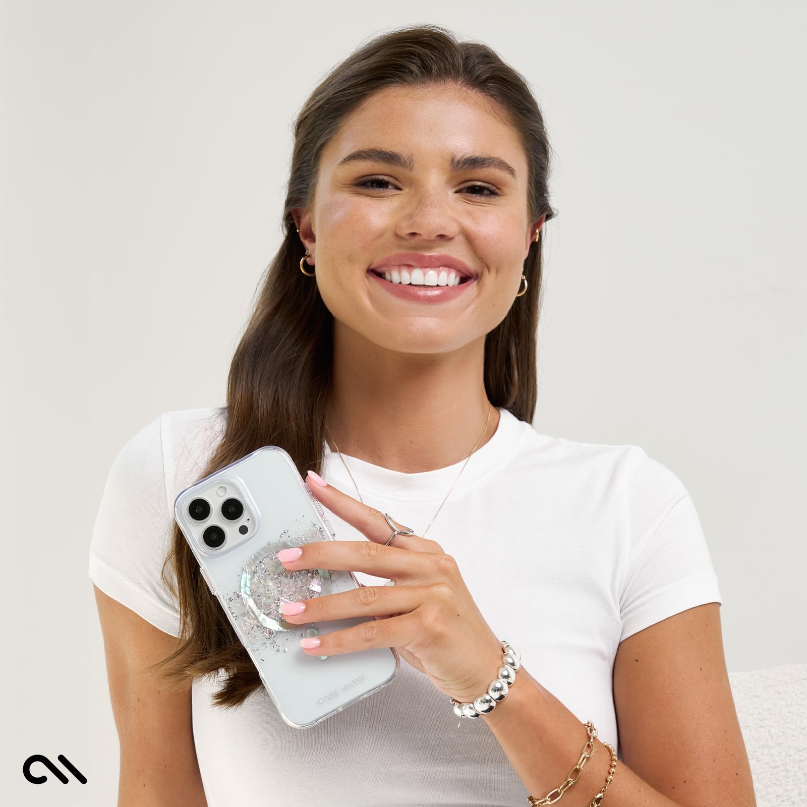 Foto 8 pulgar | Funda para Teléfono Case-Mate iPhone 16 Pro Max Touch Of Pearl - Venta Internacional