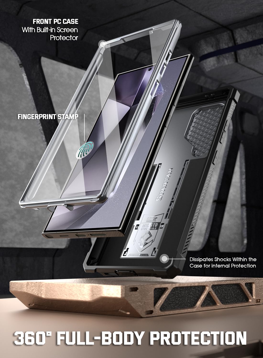 Foto 2 | Funda de Teléfono Poetic Spartan para Samsung Galaxy S24 Ultra 6.8 - Venta Internacional