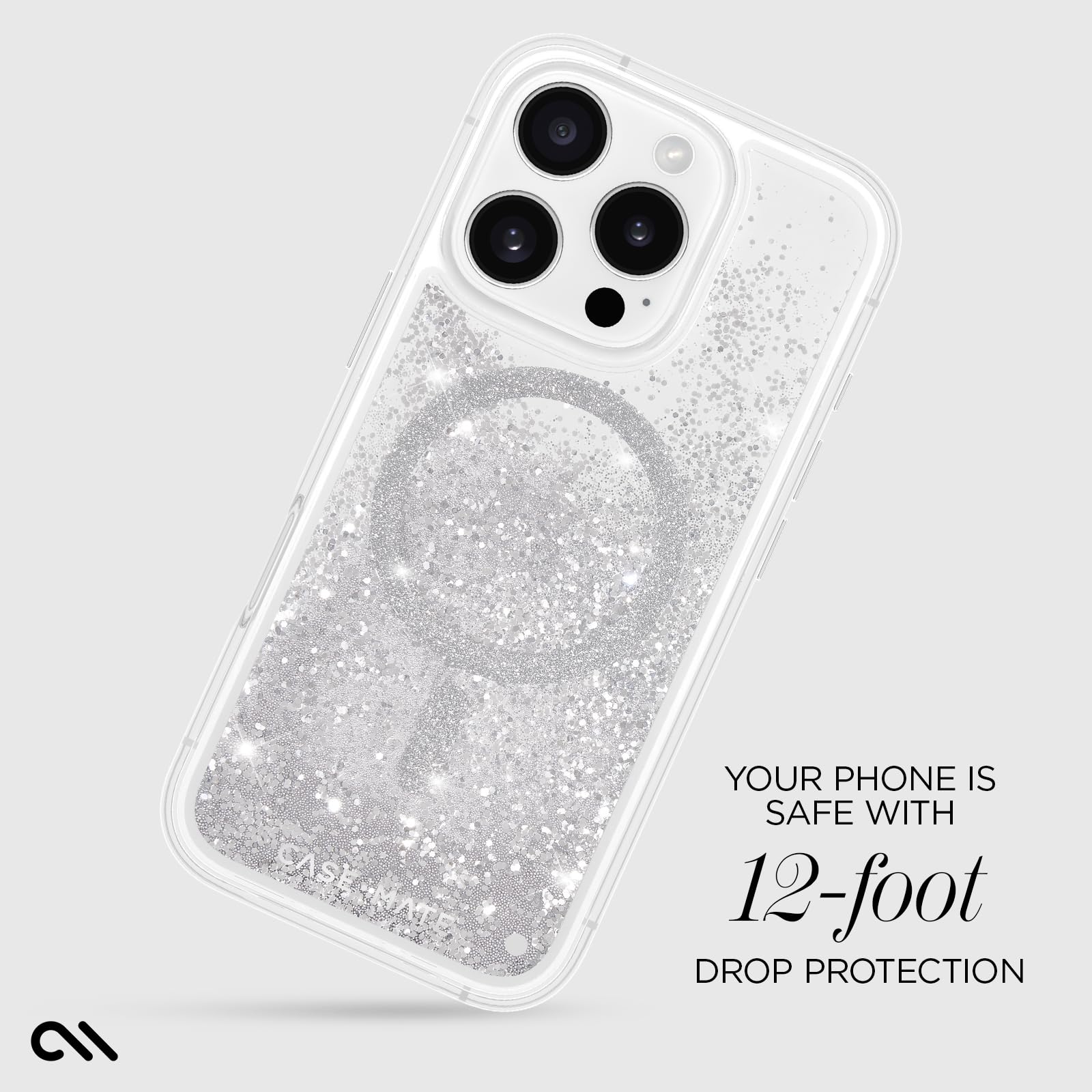 Foto 3 | Funda para Teléfono Case-Mate iPhone 16 Pro Silver Waterfall - Venta Internacional