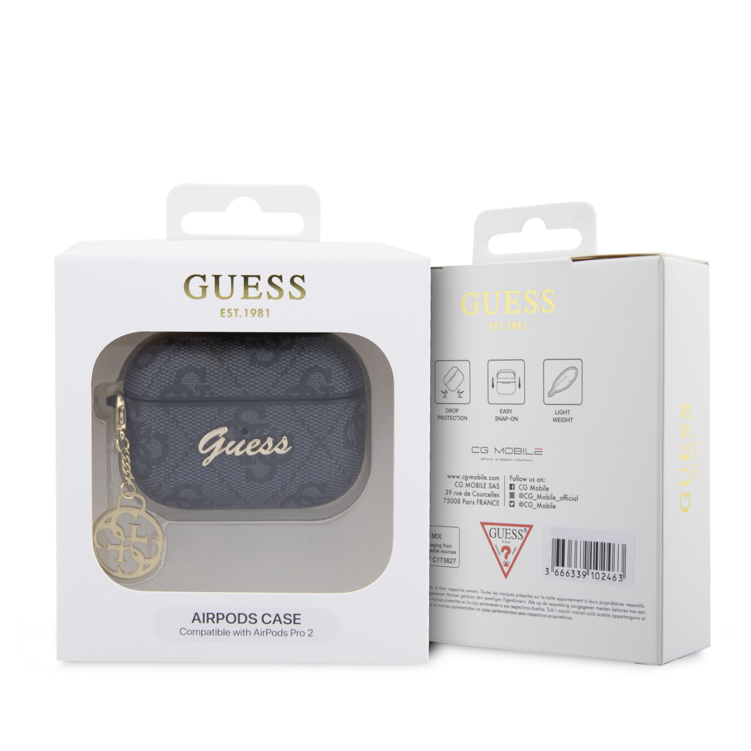 Foto 5 pulgar | Funda Guess 4G Logo Clásico para AirPods Pro - Negro