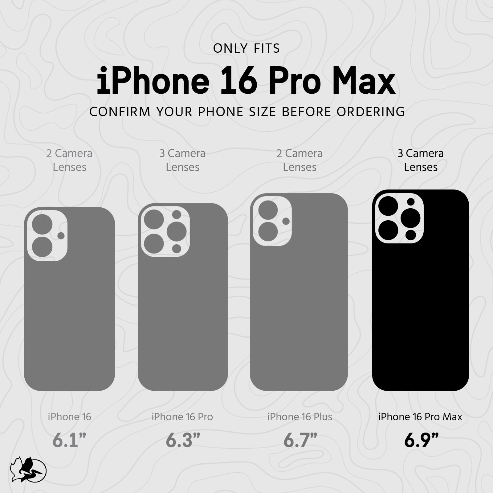 Foto 3 pulgar | Funda de Teléfono Pelican Shield para iPhone 16 Pro Max Carbón - Venta Internacional