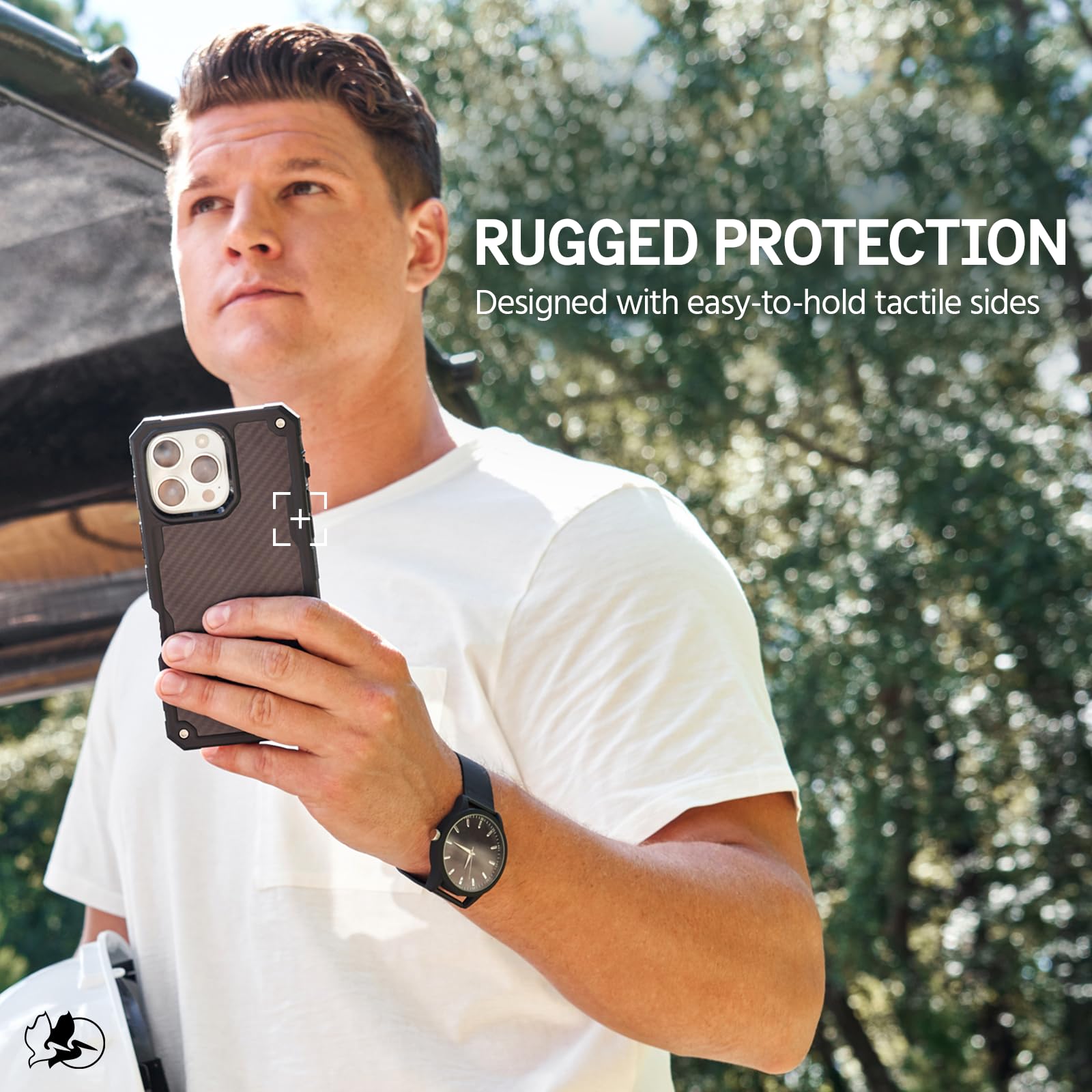 Foto 6 pulgar | Funda de Teléfono Pelican Shield para iPhone 16 Pro Max Carbón - Venta Internacional
