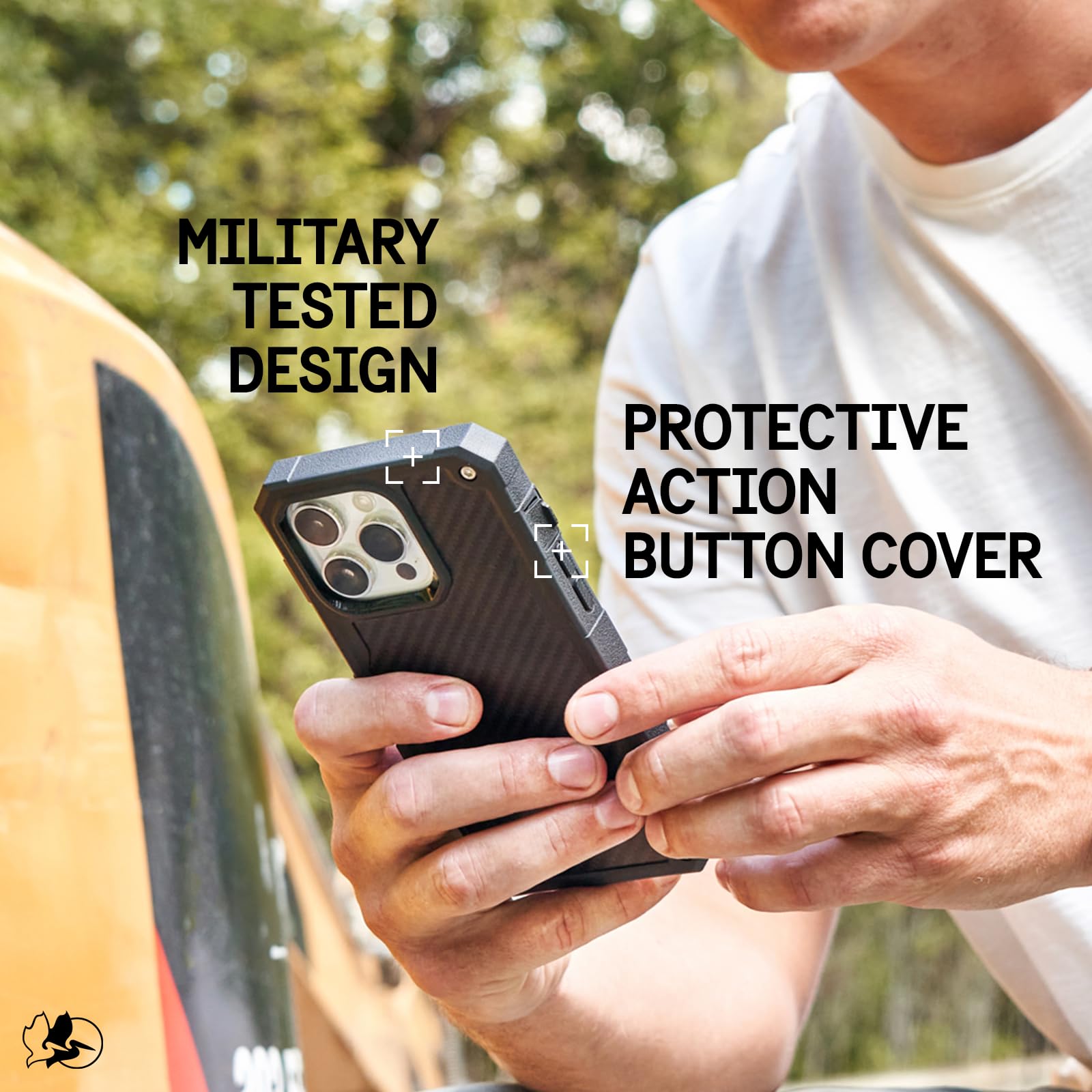 Foto 7 pulgar | Funda de Teléfono Pelican Shield para iPhone 16 Pro Max Carbón - Venta Internacional