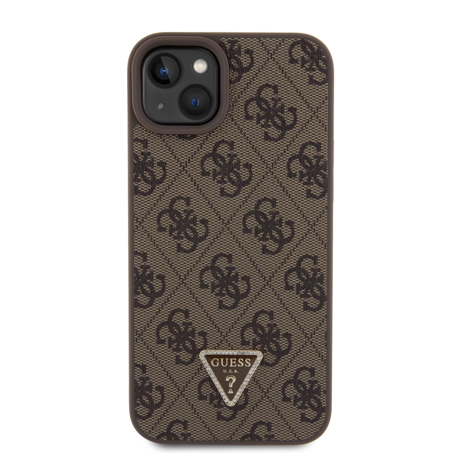 Foto 4 pulgar | Funda Guess 4G Crossbody para iPhone 15 Plus - Café