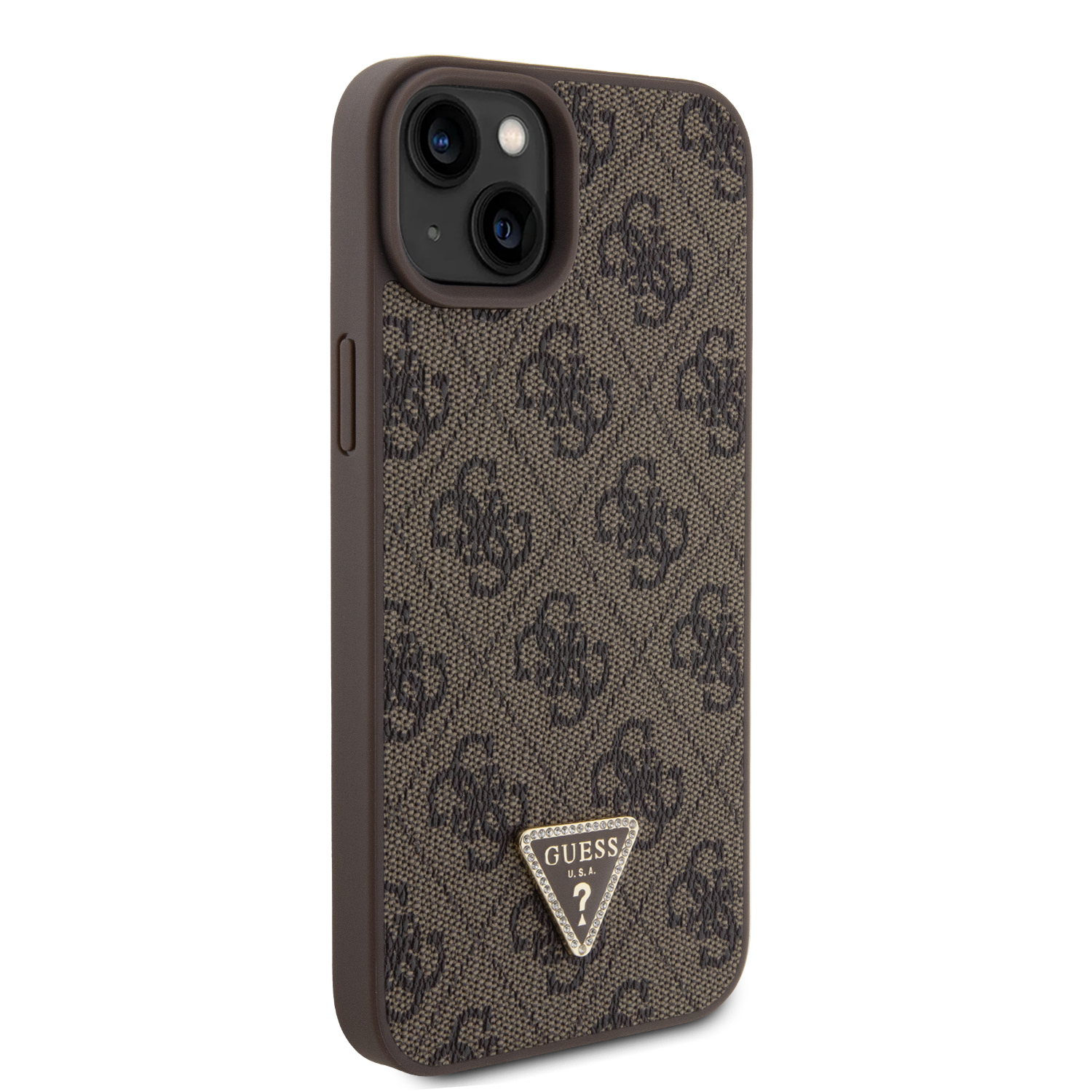Foto 5 pulgar | Funda Guess 4G Crossbody para iPhone 15 Plus - Café