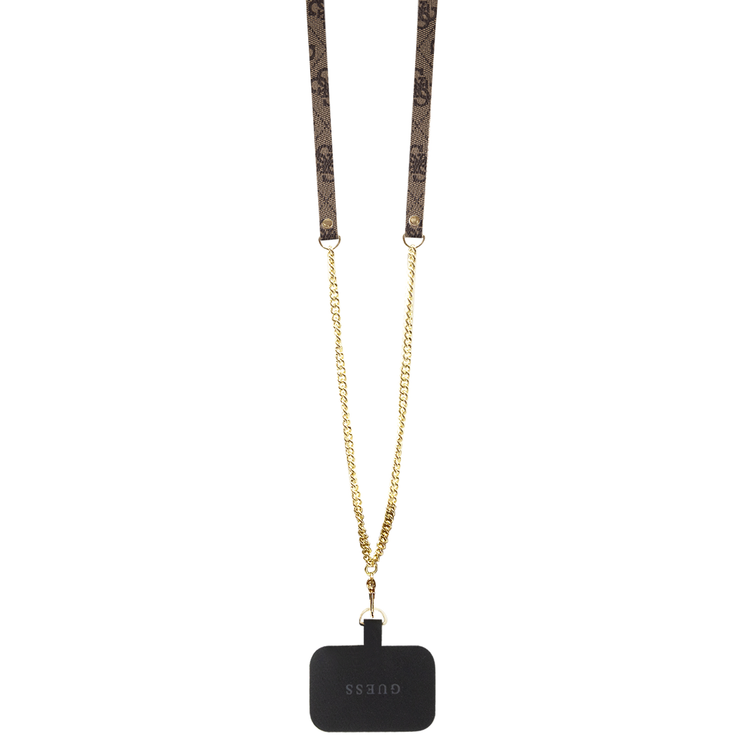 Foto 8 | Funda Guess 4G Crossbody para iPhone 15 Plus - Café