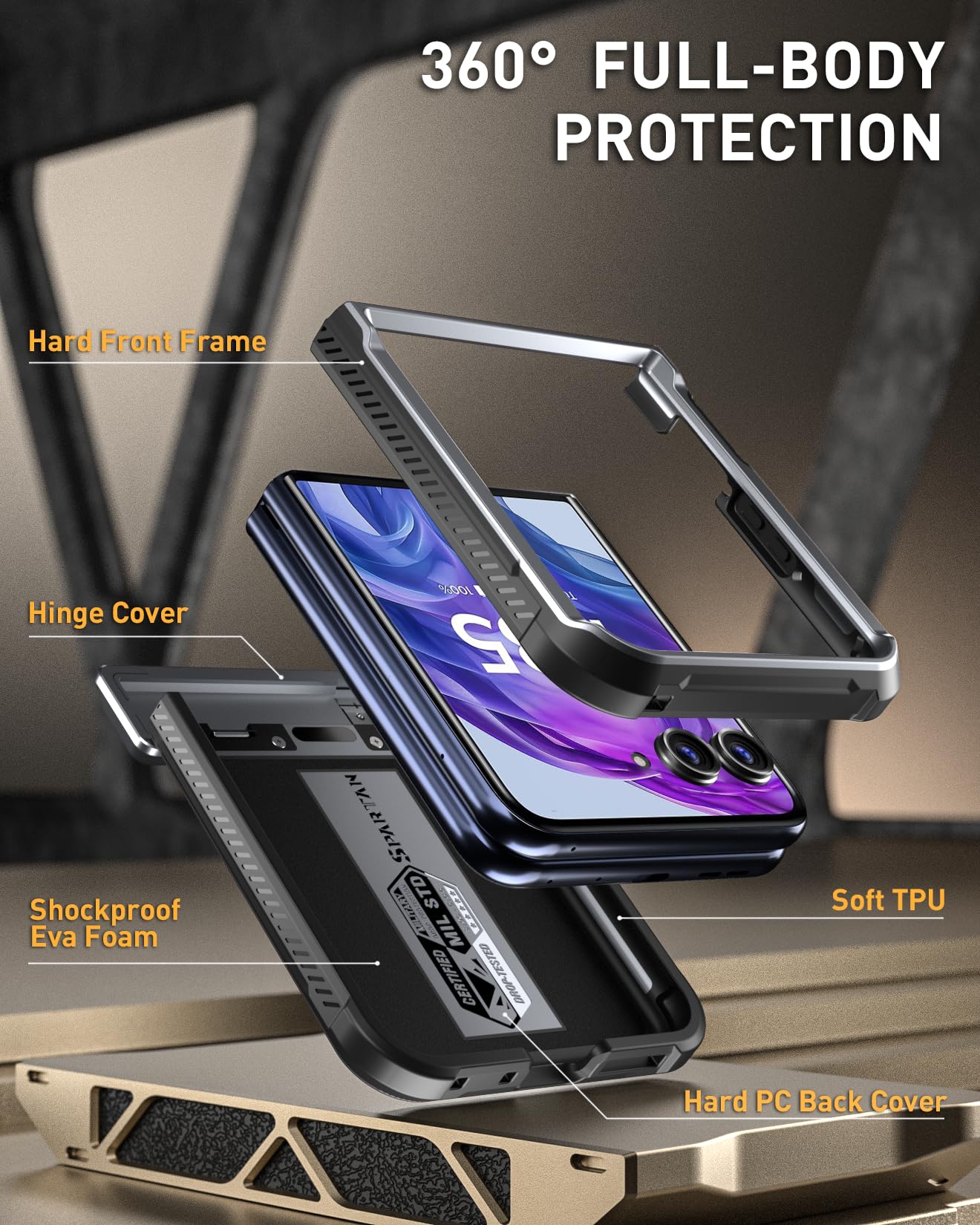 Foto 3 | Funda Poetic Spartan para Motorola Moto Razr Plus 2024 - Venta Internacional