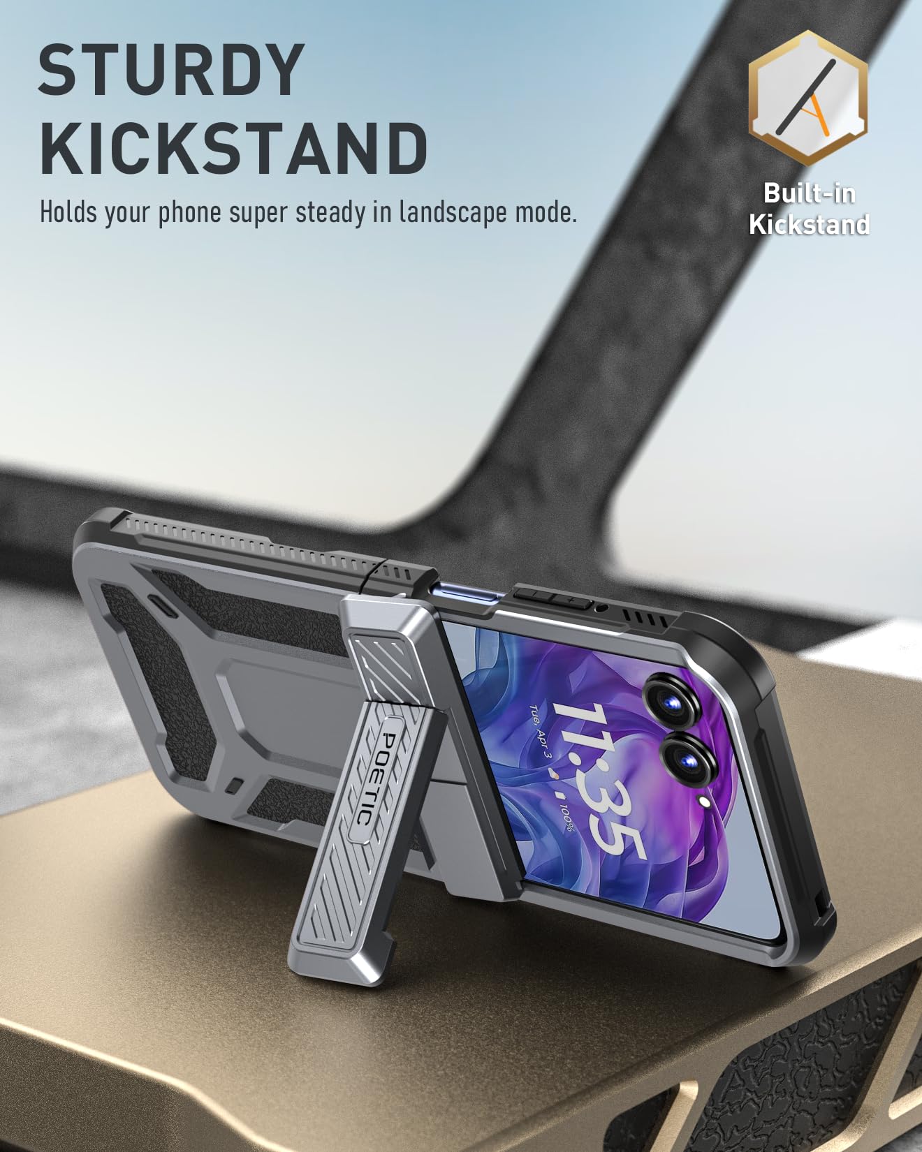 Foto 4 | Funda Poetic Spartan para Motorola Moto Razr Plus 2024 - Venta Internacional