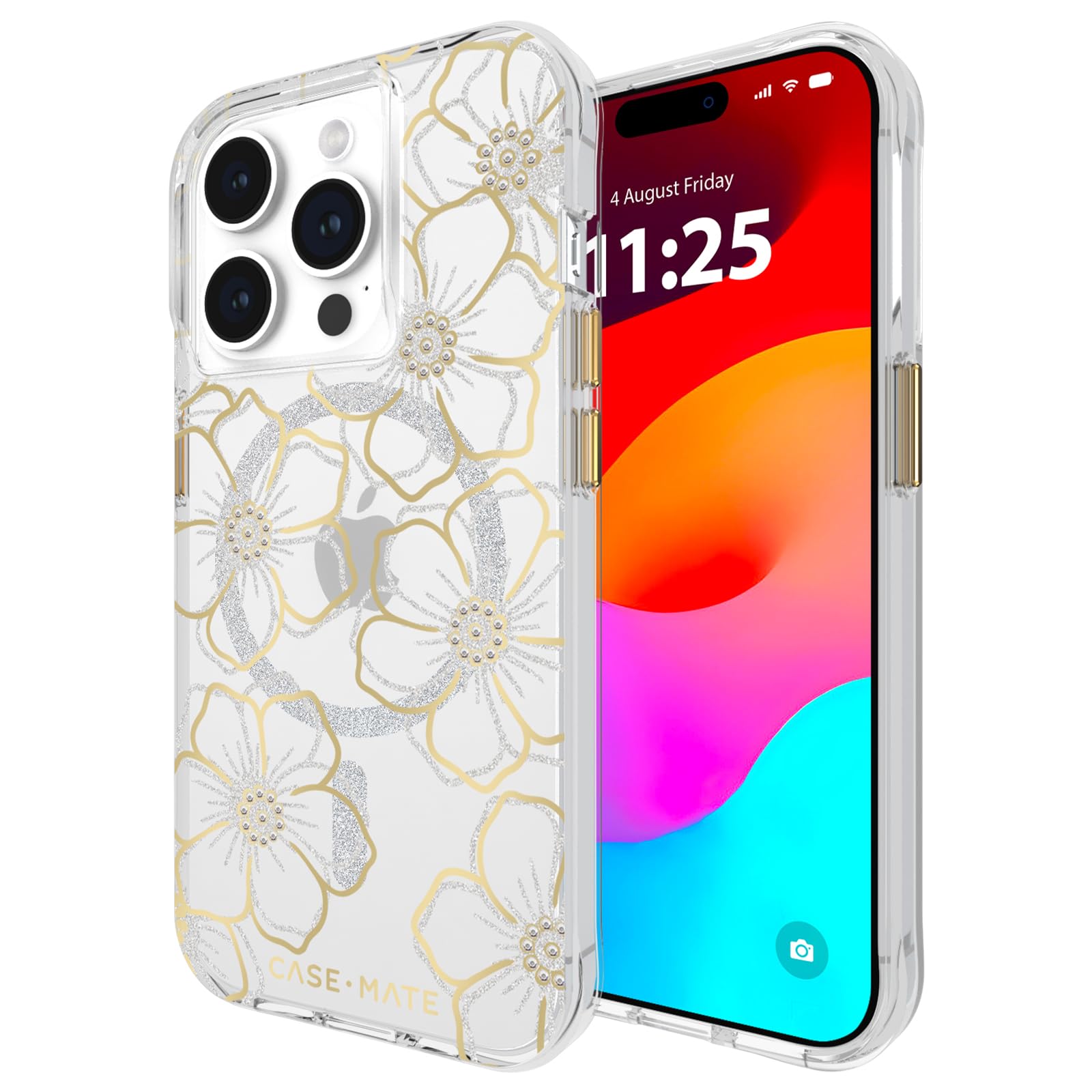 Funda De Teléfono Case-mate Floral Gems Para Iphone 15 Pro 6.1 Con Magsafe - Venta Internacional.