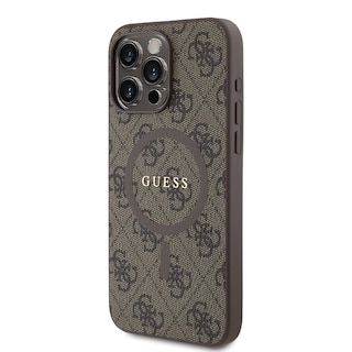 Foto 2 | Funda Guess 4g Logo Clásico Para Iphone 15 Pro Max - Café