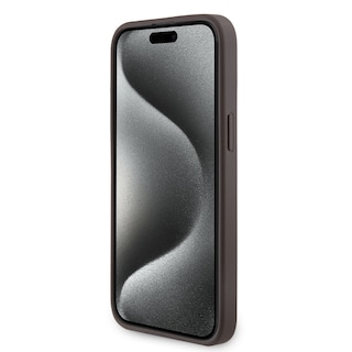 Foto 5 | Funda Guess 4g Logo Clásico Para Iphone 15 Pro Max - Café