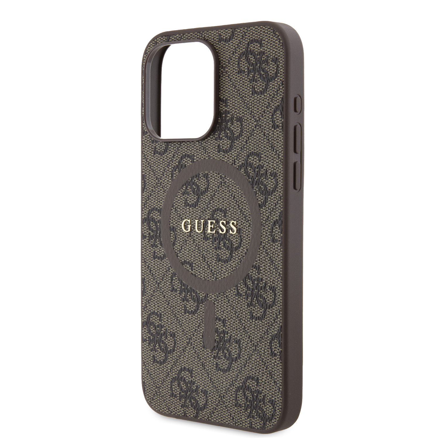 Foto 7 pulgar | Funda Guess 4g Logo Clásico Para Iphone 15 Pro Max - Café