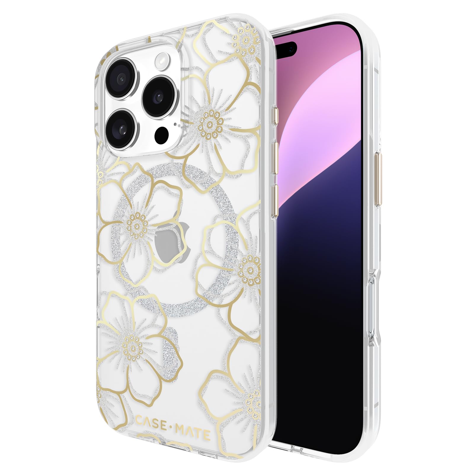 Foto 2 pulgar | Funda para Teléfono Case-Mate iPhone 16 Pro con Gemas Florales Magsafe - Venta Internacional