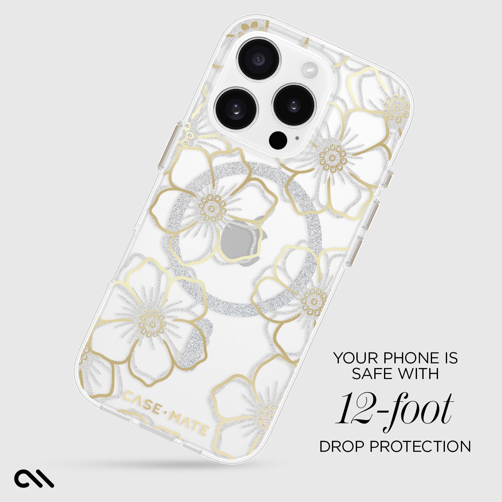 Foto 4 pulgar | Funda para Teléfono Case-Mate iPhone 16 Pro con Gemas Florales Magsafe - Venta Internacional