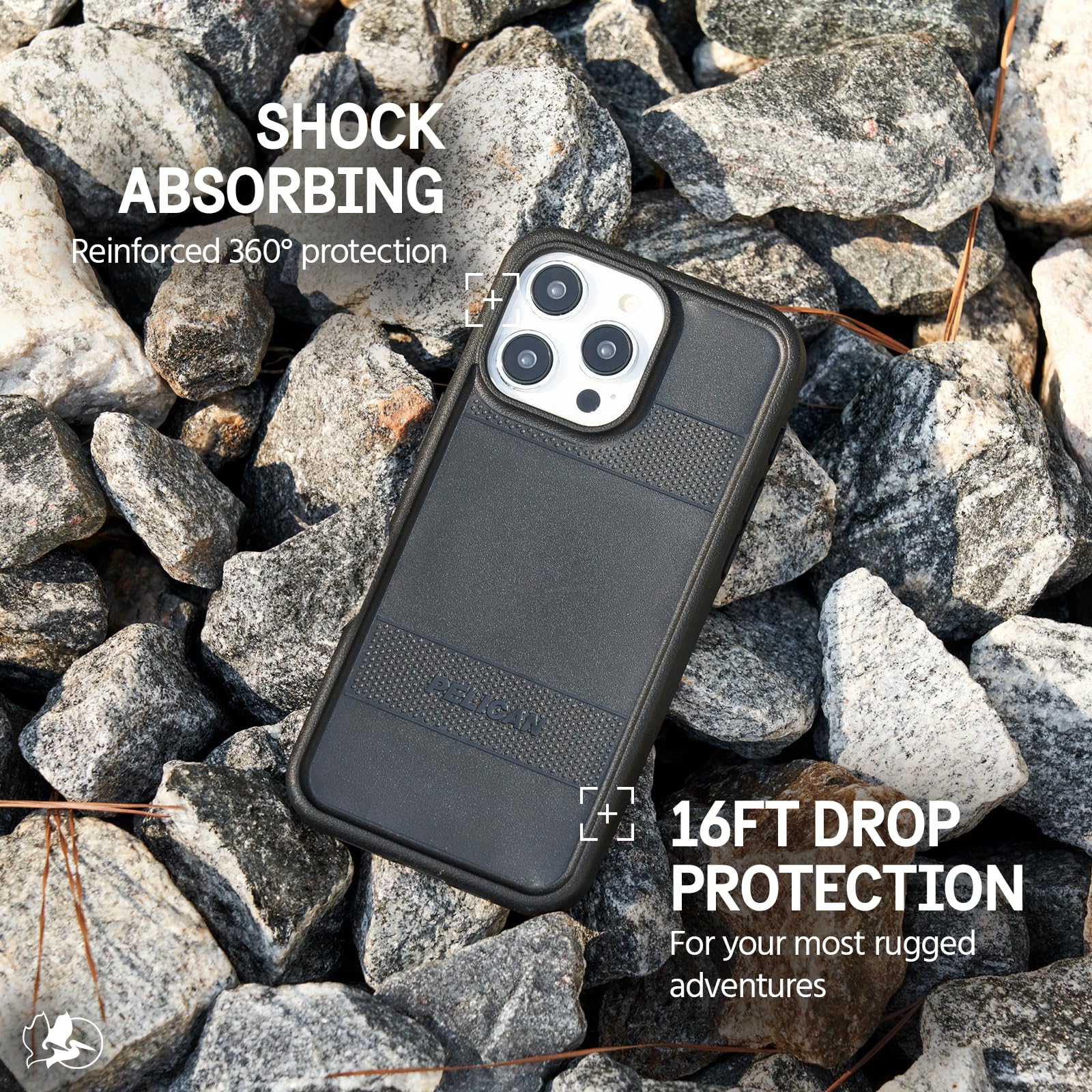 Foto 4 pulgar | Funda para Teléfono Pelican Protector iPhone 16 Pro Negra - Venta Internacional