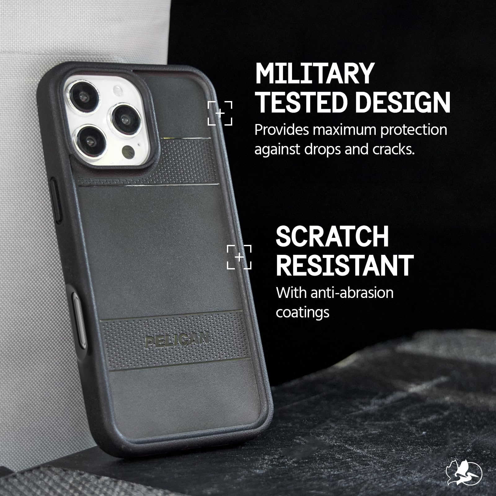 Foto 6 pulgar | Funda para Teléfono Pelican Protector iPhone 16 Pro Negra - Venta Internacional