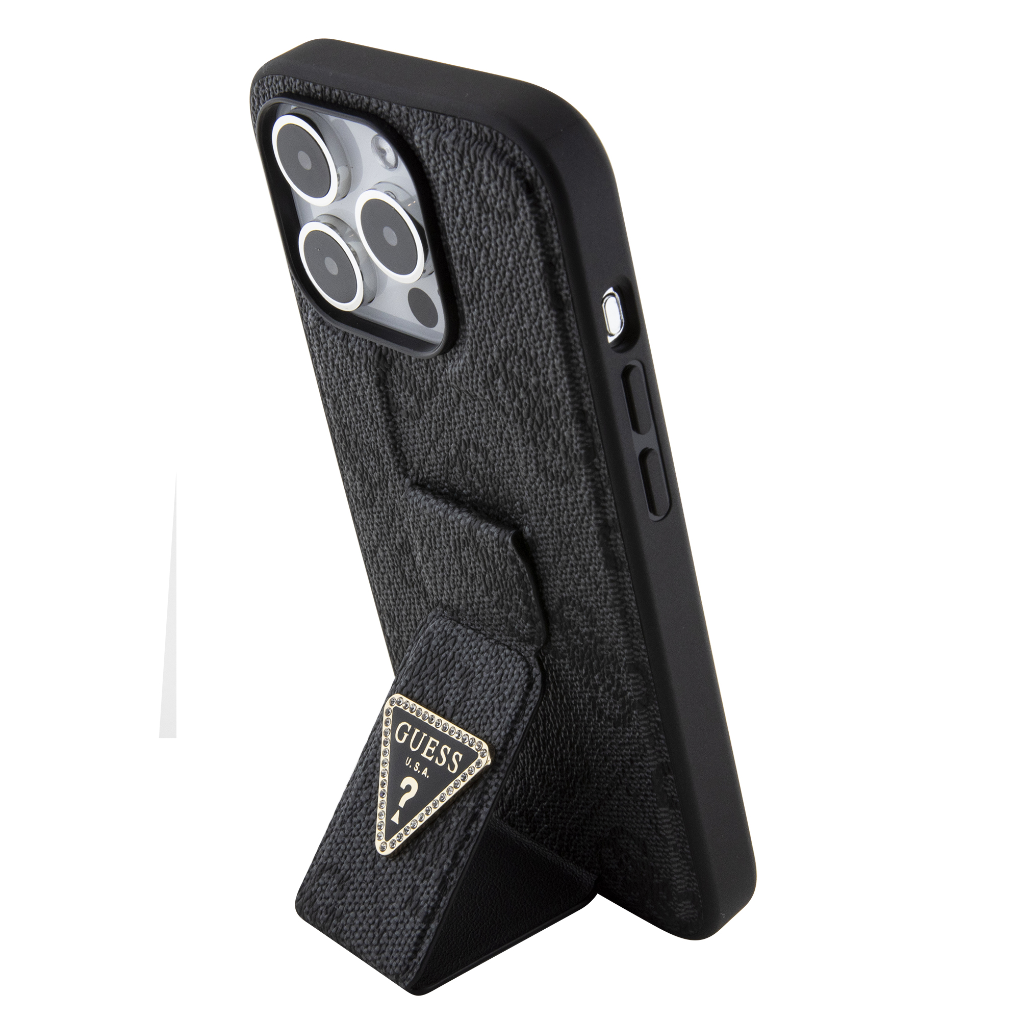 Foto 2 | Funda Guess 4g Triángulo Stand Para Iphone 15 Pro