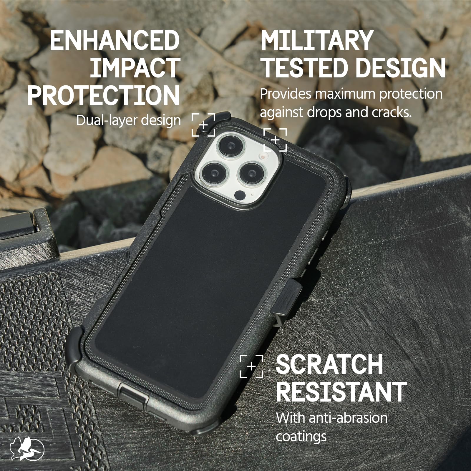 Foto 6 pulgar | Funda de Teléfono Pelican Voyager para iPhone 16 Pro Max con Magsafe Black - Venta Internacional