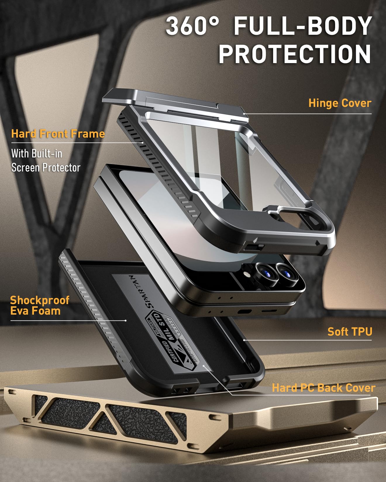 Foto 2 | Funda Poetic Spartan para Samsung Galaxy Z Flip 6 5g - Venta Internacional