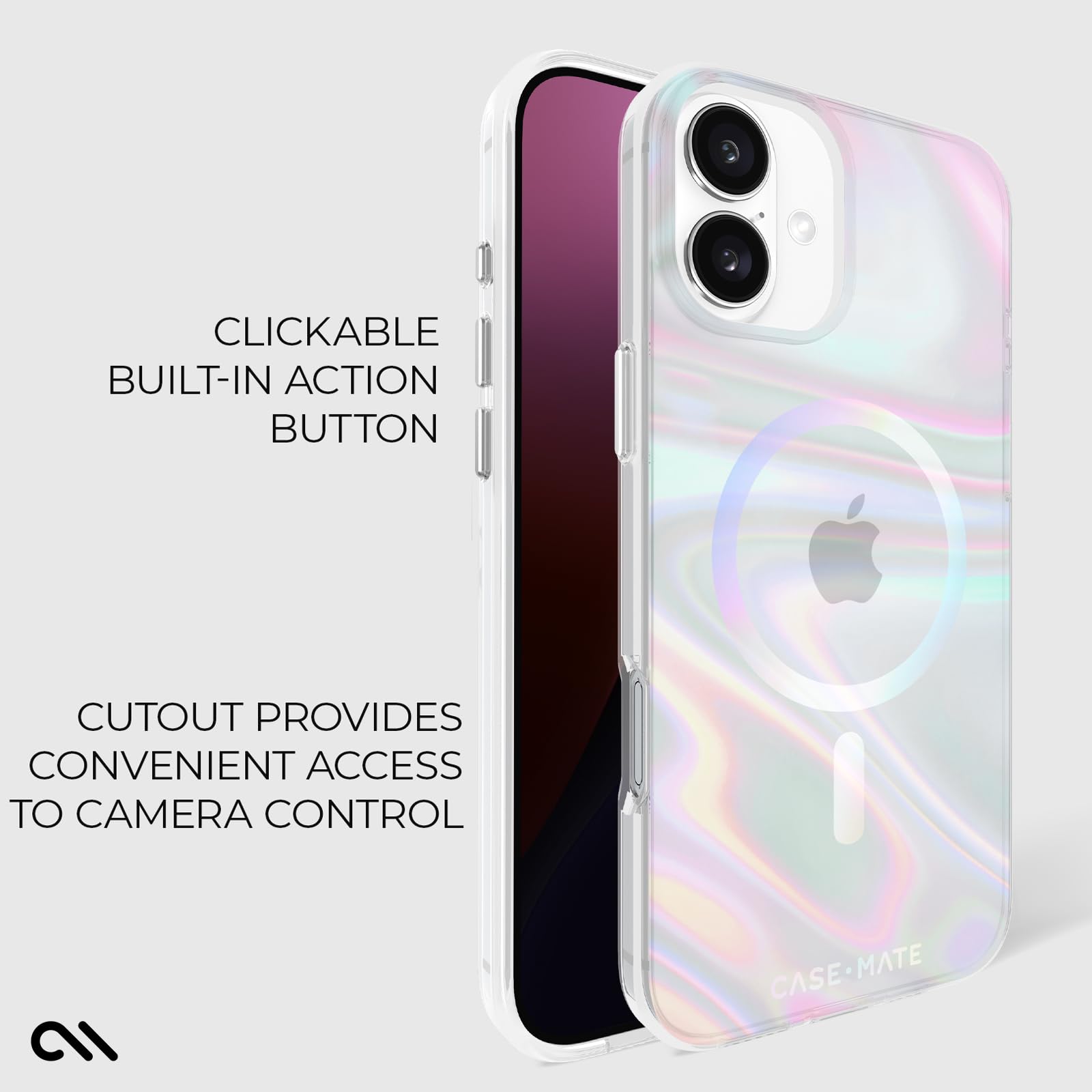 Foto 5 pulgar | Funda de Teléfono Case-mate Para Iphone 16 Plus, Pompa De Jabón Magsafe - Venta Internacional
