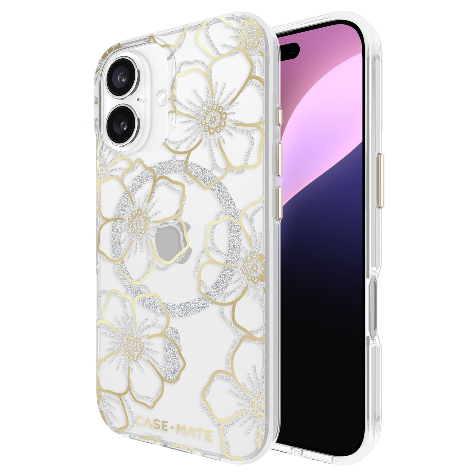 Foto 2 pulgar | Funda De Teléfono Case-mate Para Iphone 16 Con Gemas Florales Con Magsafe - Venta Internacional.