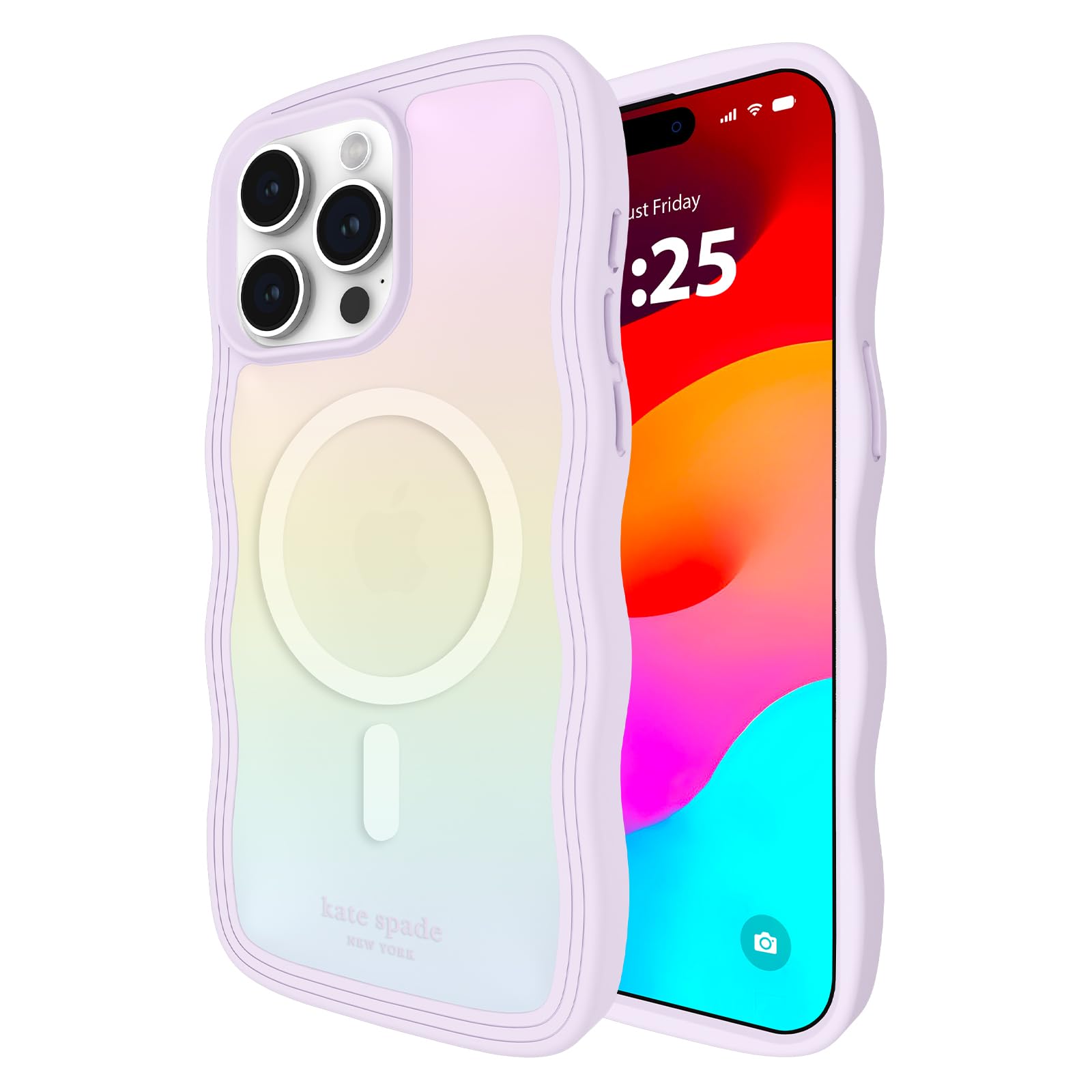 Funda de Teléfono Kate Spade New York Para Iphone 15 Pro Max Ondulada Iridiscente - Venta Internacional