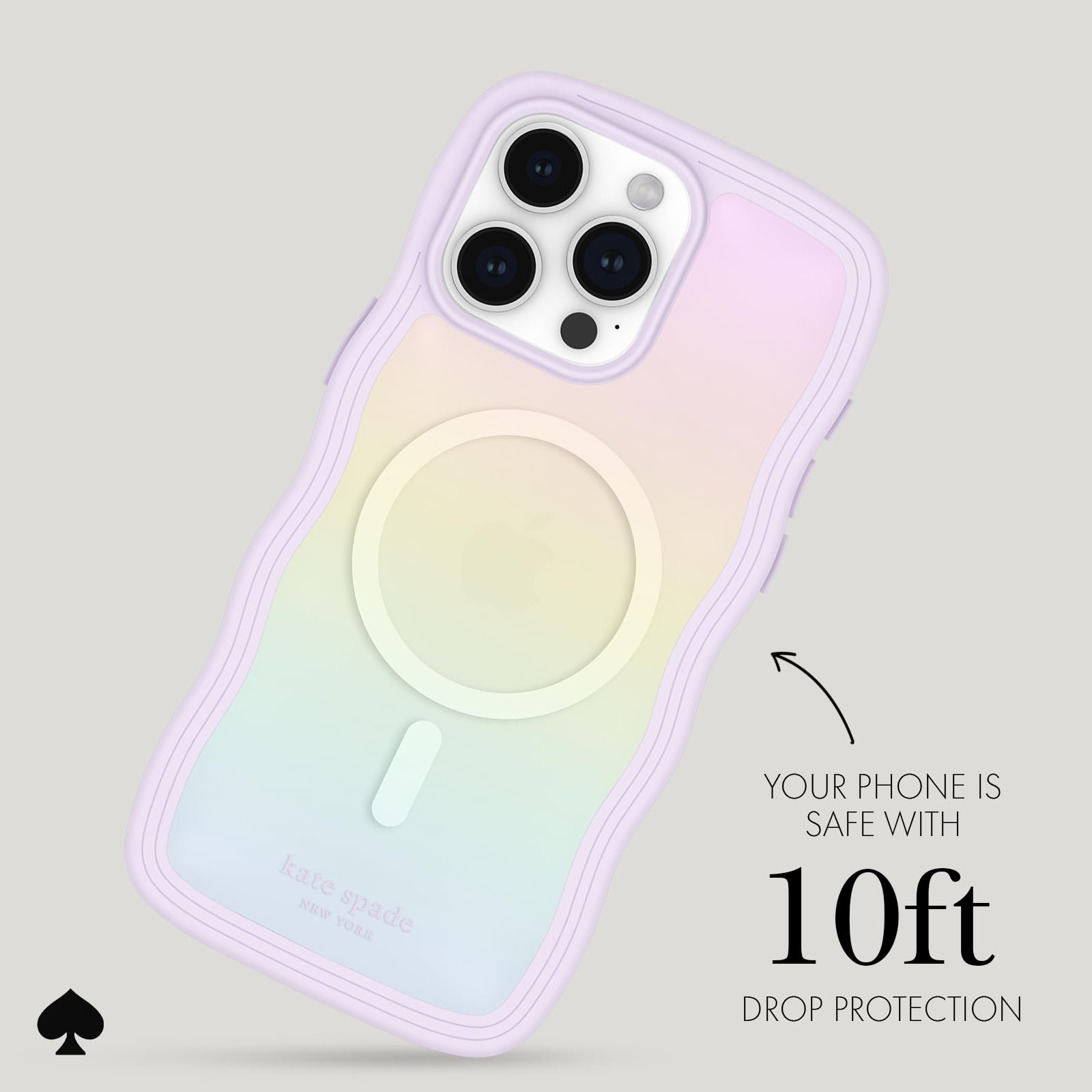 Foto 4 pulgar | Funda de Teléfono Kate Spade New York Para Iphone 15 Pro Max Ondulada Iridiscente - Venta Internacional