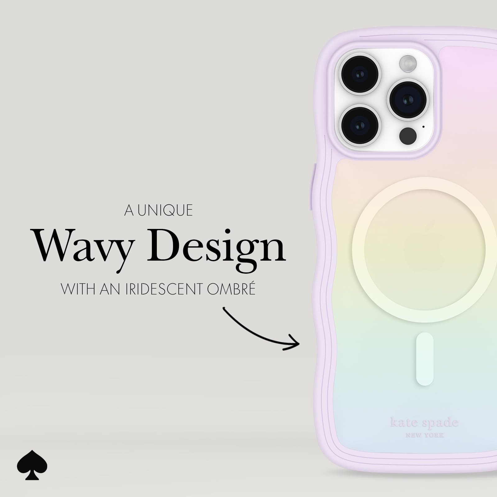 Foto 5 pulgar | Funda de Teléfono Kate Spade New York Para Iphone 15 Pro Max Ondulada Iridiscente - Venta Internacional