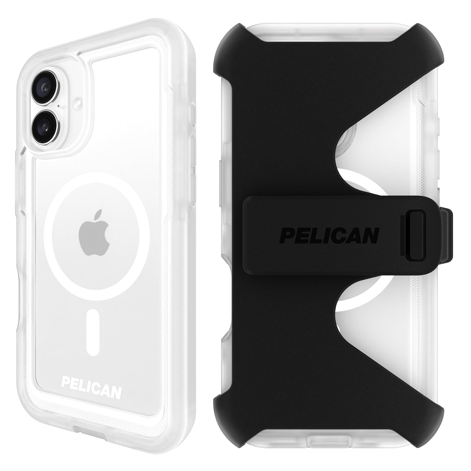 Funda de Teléfono Pelican Voyager para iPhone 16 Plus Transparente con Funda - Venta Internacional