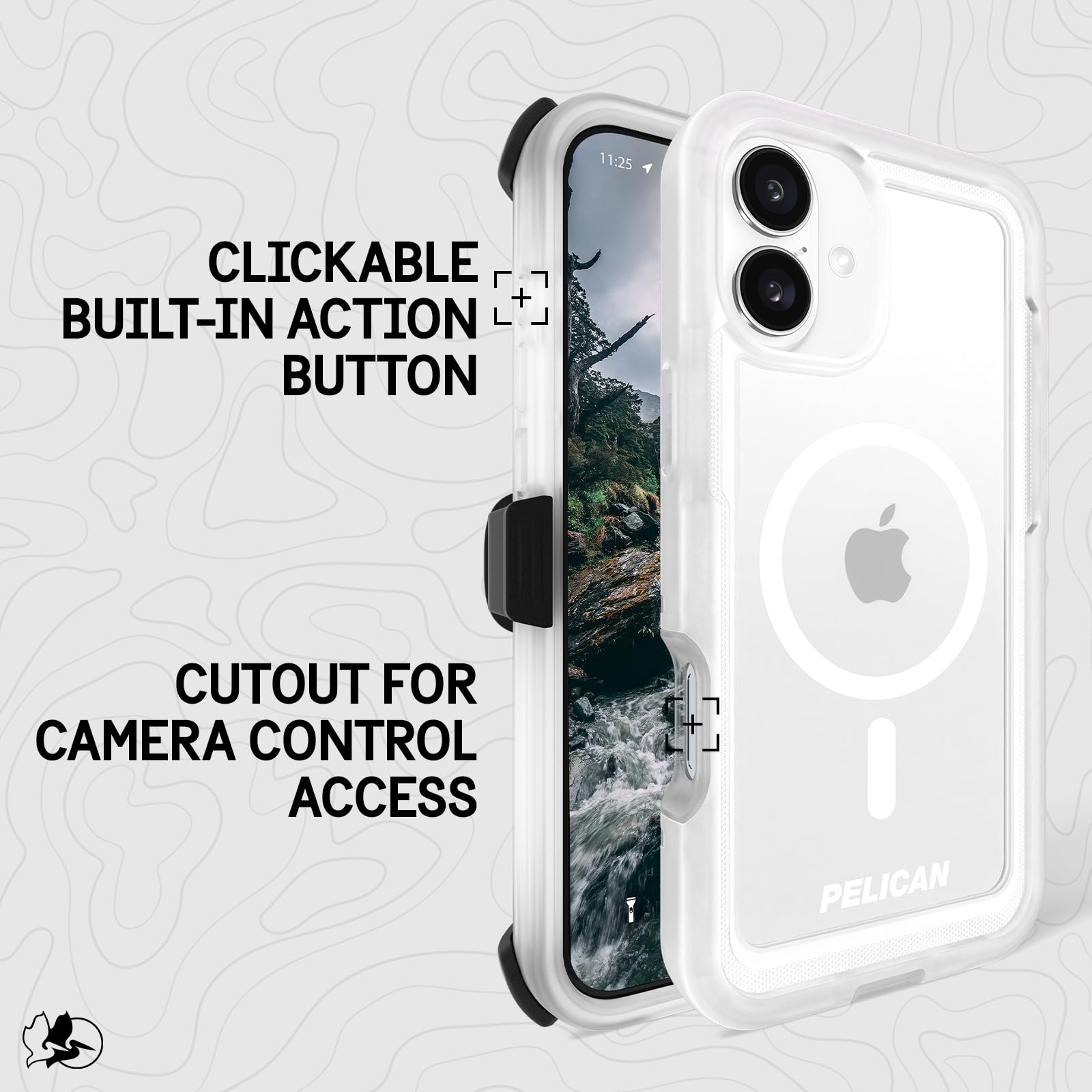 Foto 5 pulgar | Funda de Teléfono Pelican Voyager para iPhone 16 Plus Transparente con Funda - Venta Internacional