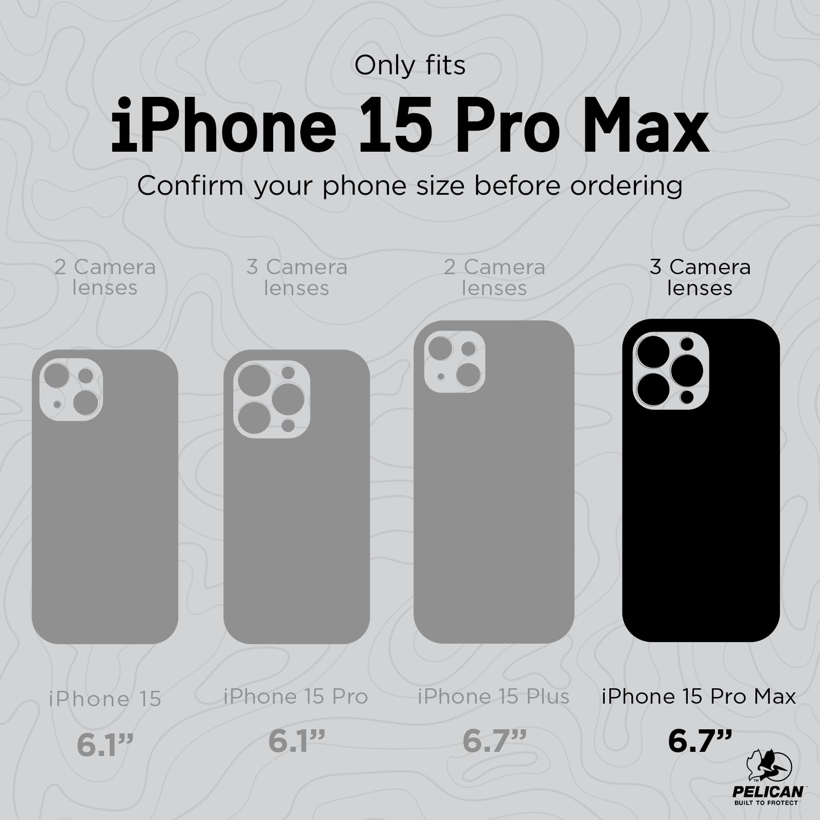 Foto 3 pulgar | Funda de Teléfono Pelican Protector 6.7 Para Apple Iphone 15 Pro Max - Venta Internacional