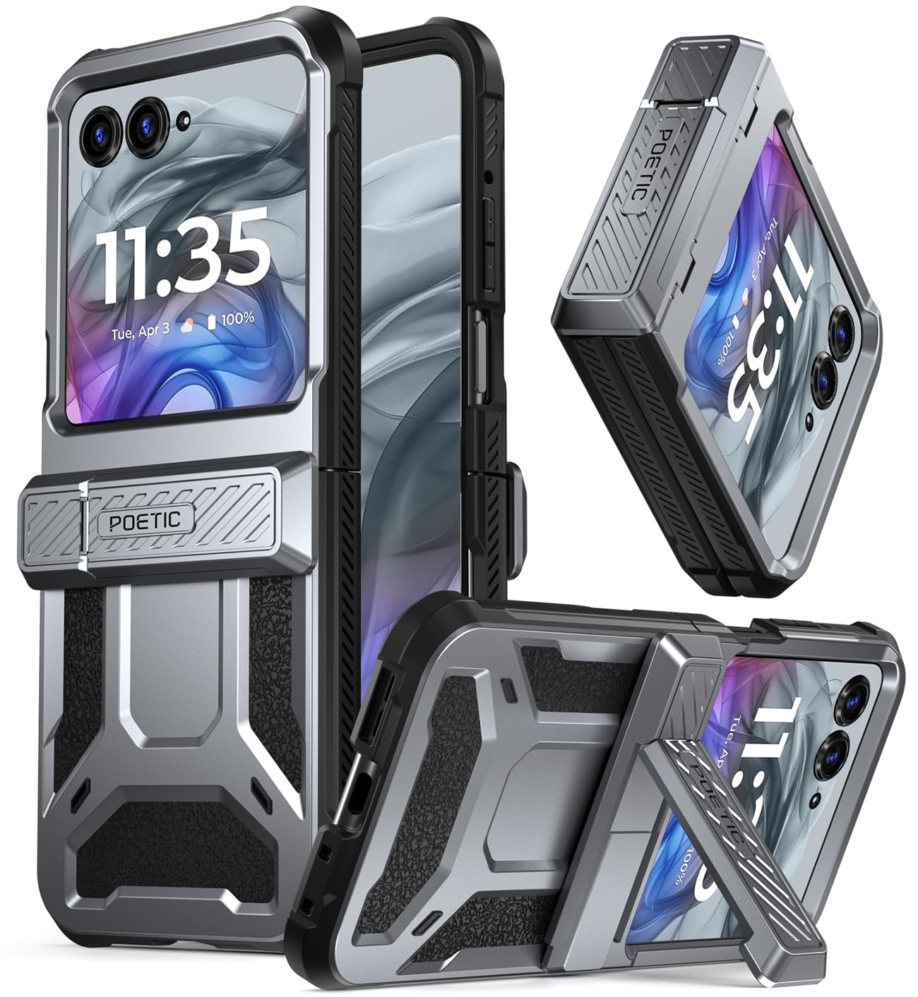 Foto 2 pulgar | Funda Poetic Spartan para Motorola Moto Razr 2024 con Soporte - Venta Internacional