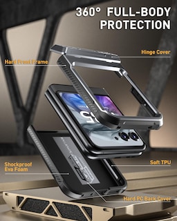 Foto 3 | Funda Poetic Spartan para Motorola Moto Razr 2024 con Soporte - Venta Internacional